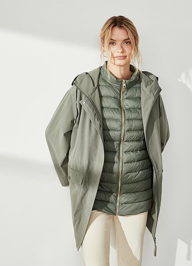Imagen - Parka de algodón con chaleco en verde de Southern Cotton.