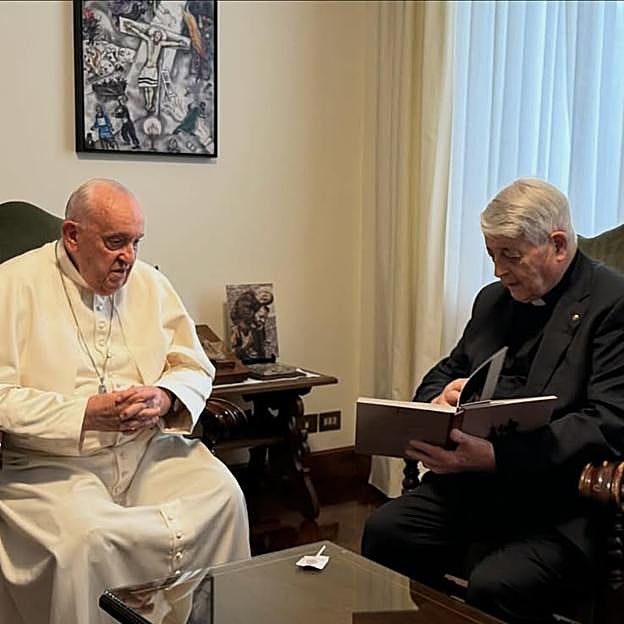 Luis de Lezama con el Papa Francisco