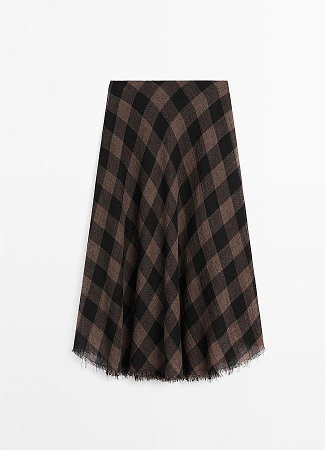 Imagen - Falda de cuadros de Massimo Dutti, 79,95 euros.