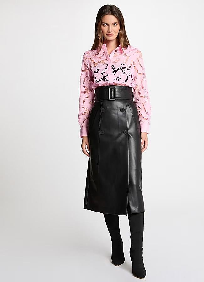 Imagen - Falda de cuero con cinturón