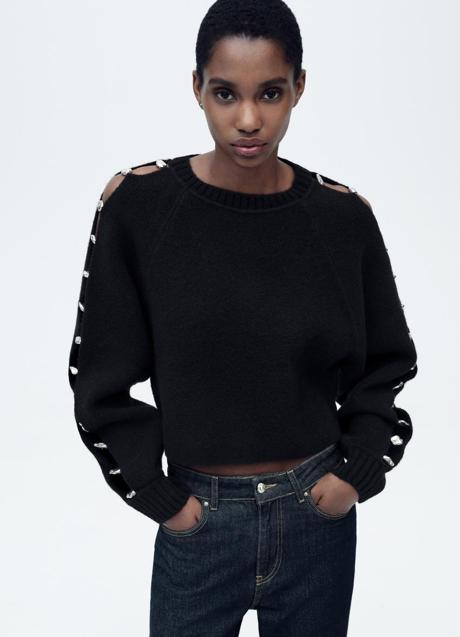 Imagen - Jersey negro de Zara (35,95 euros)