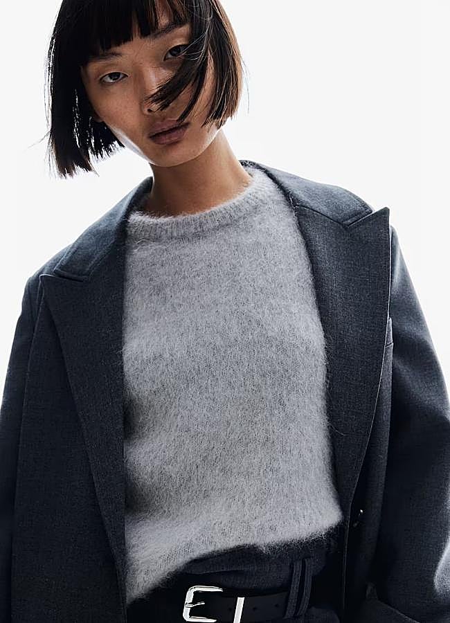 Imagen - Jersey de mohair básico en gris