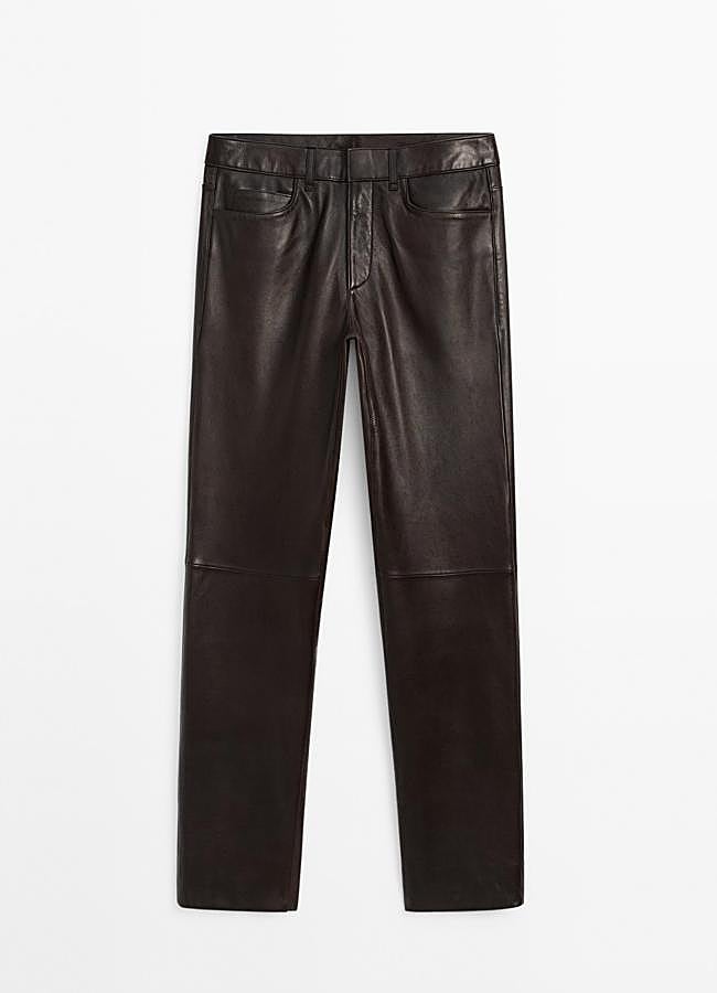 Imagen - Pantalón straight piel napa de Massimo Dutti (179€)