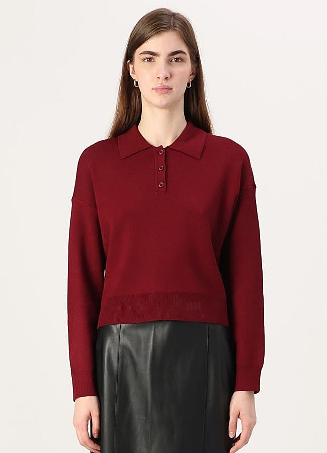 Imagen - Jersey burdeos estilo polo