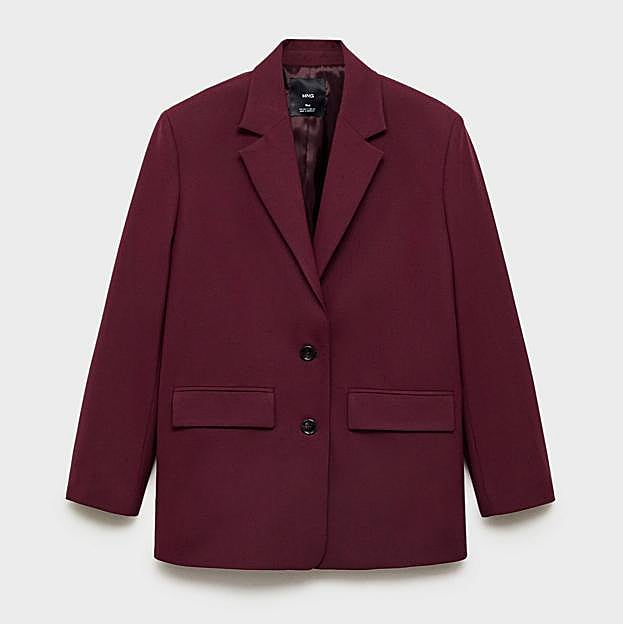 Blazer lana hombros pronunciados (49,99€)