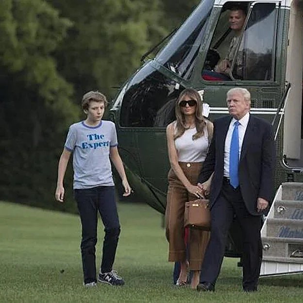 La llegada de los Trump por primera vez a la Casa Blanca. 