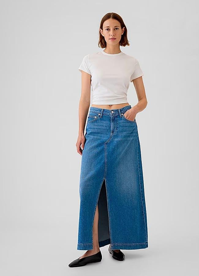 Imagen - falda vaquerra larga en línea A