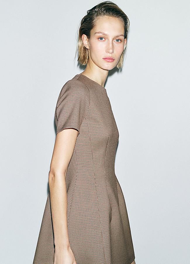 Imagen - Vestido corto con estampado de cuadros