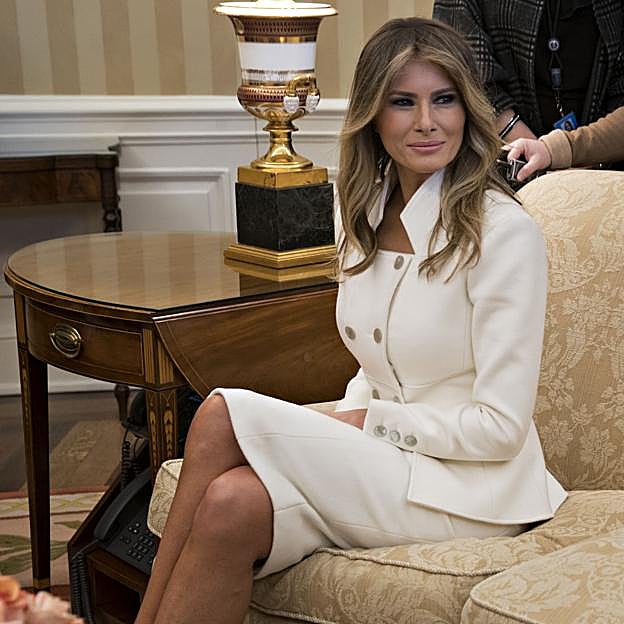 Melania Trump en el despacho oval, en una imagen de archivo. 