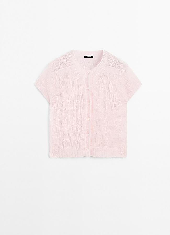 Imagen - Cárdigan de punto en rosa empolvado de Massimo Dutti.
