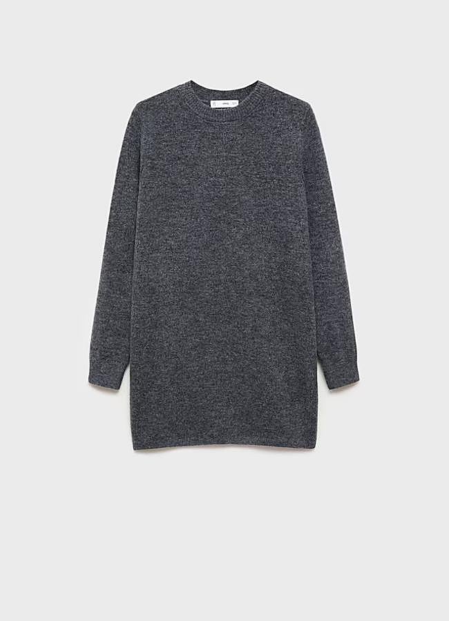 Imagen - Vestido mini de punto en color gris de Mango (15,99 euros).