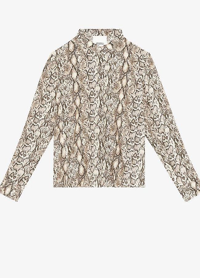 Imagen - Camisa de seda con estampado de serpiente Ilda de Isabel Marant (495€)