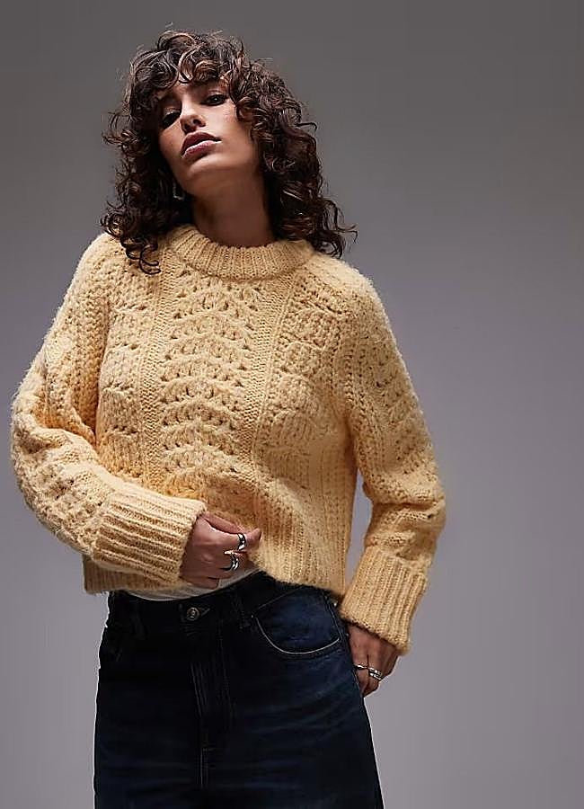 Imagen - Jersey amarillo pastel calado