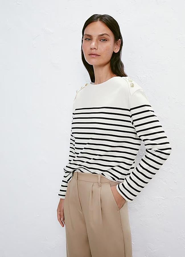 Imagen - Camiseta de rayas con manga larga