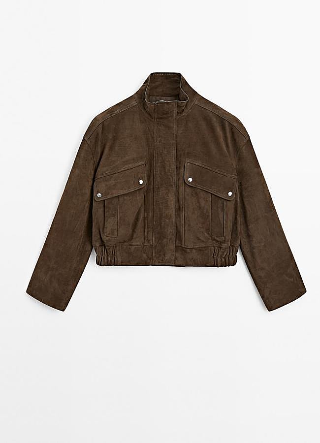 Imagen - Cazadora de piel en marrón de Massimo Dutti (349 euros):