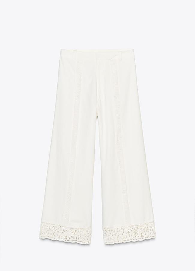 Imagen - Pantalón con bajo de crochet de Zara (39,95 euros):