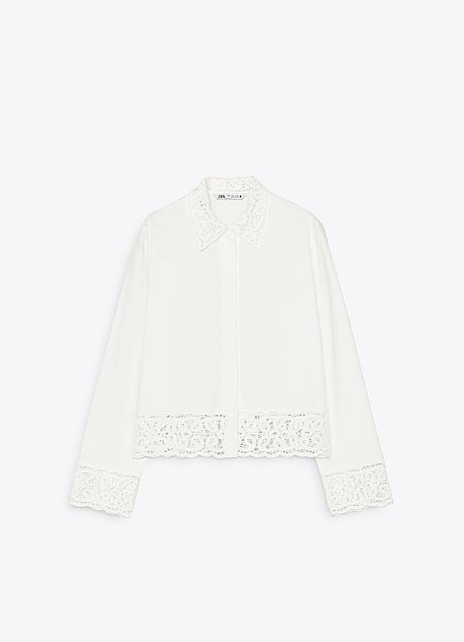 Imagen - Camisa con detalle de crochet de Zara (39,95 euros).