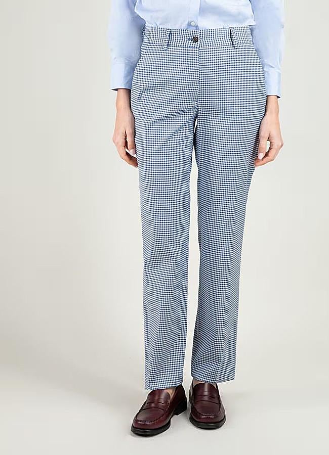 Imagen - Pantalones rectos con estampado vichy