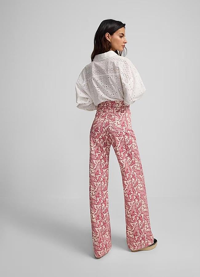 Imagen - Pantalones wide leg con estampado paisley