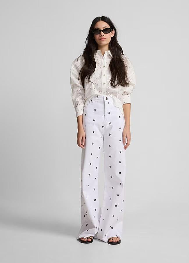 Imagen - Pantalones denim con estampado ikat