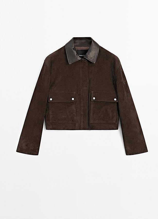 Imagen - Cazadora de ante marrón chocolate, 299 euros.