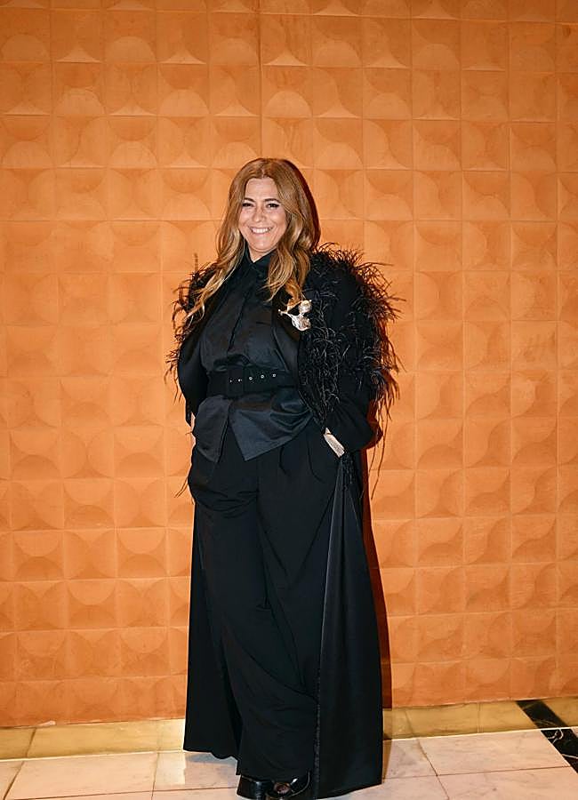 Imagen - La diseñadora Juana Martín durante la cena privada en el restaurante Coque en Madrid. Foto: Leticia Díaz de la Morena.