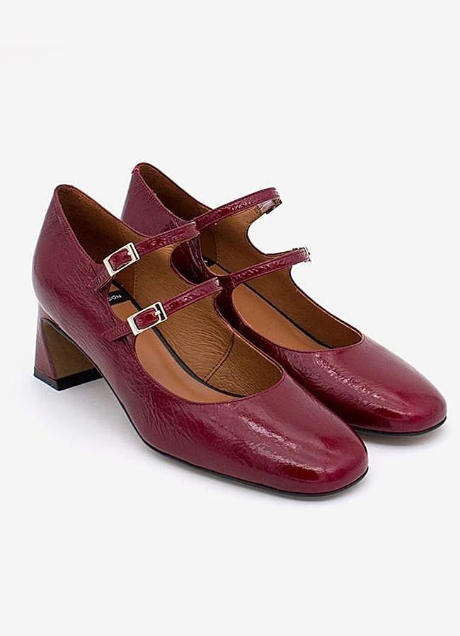 Imagen - Merceditas de charol rojas con tacón