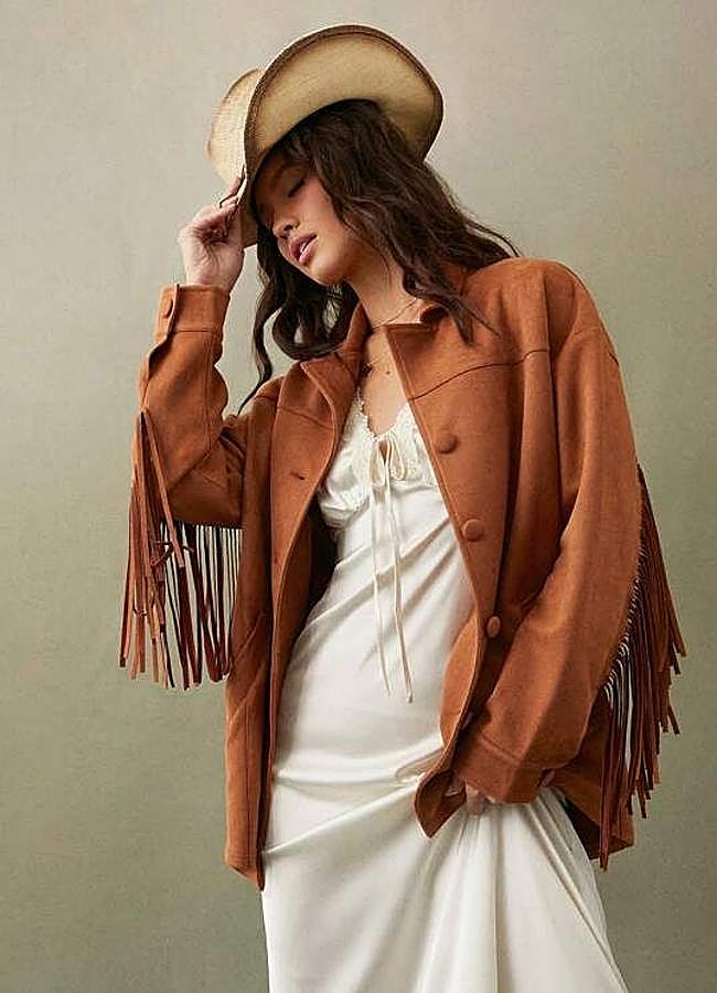 Imagen - Chaqueta de flecos larga