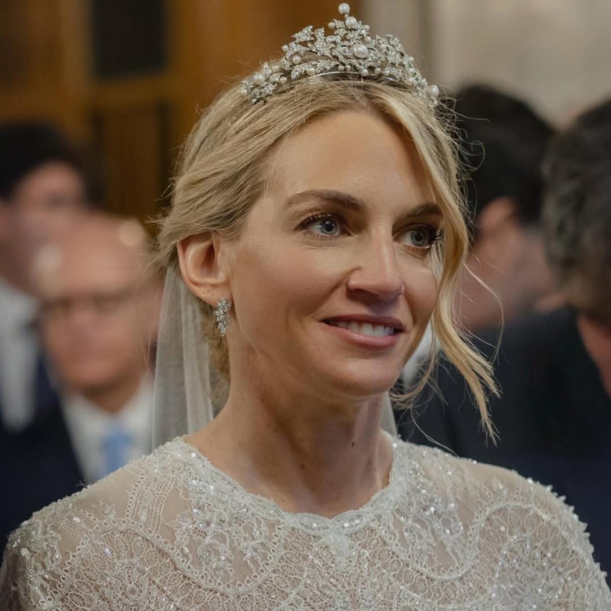 Chrysi Vardinogiannis el día de su boda.