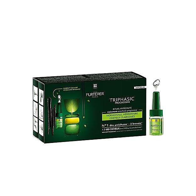 Ampollas anticaída Triphasic de René Furterer.