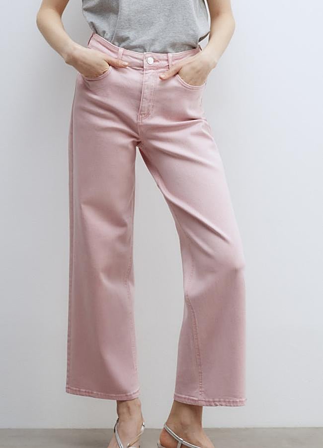 Imagen - Jeans straight wide en rosa claro de Sfera (29,99€)
