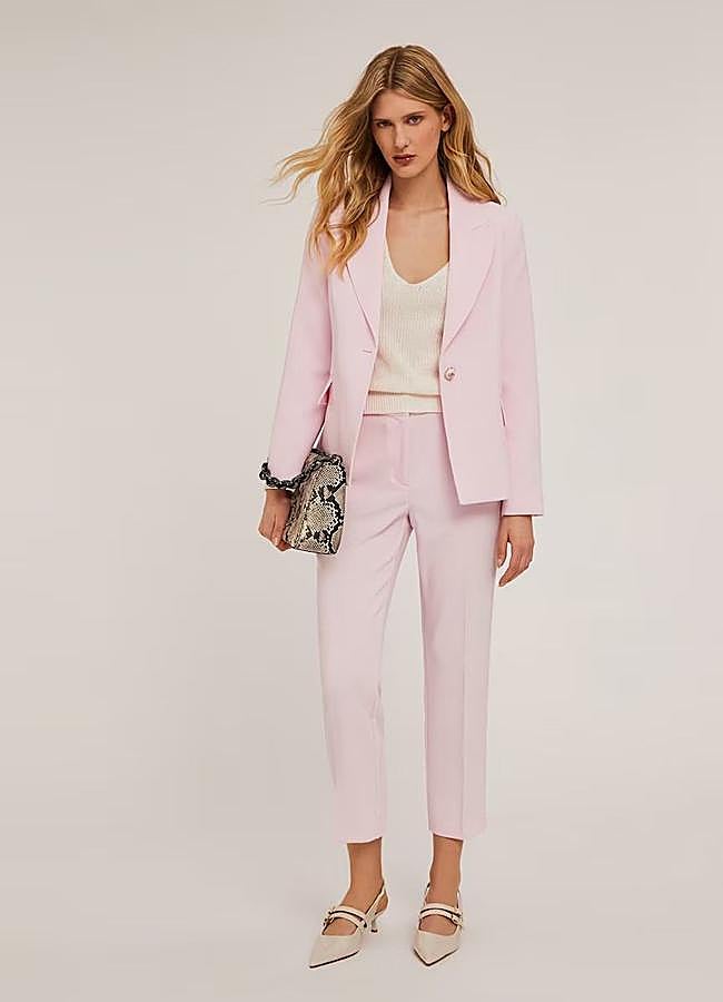 Imagen - Traje rosa pastel de crepé