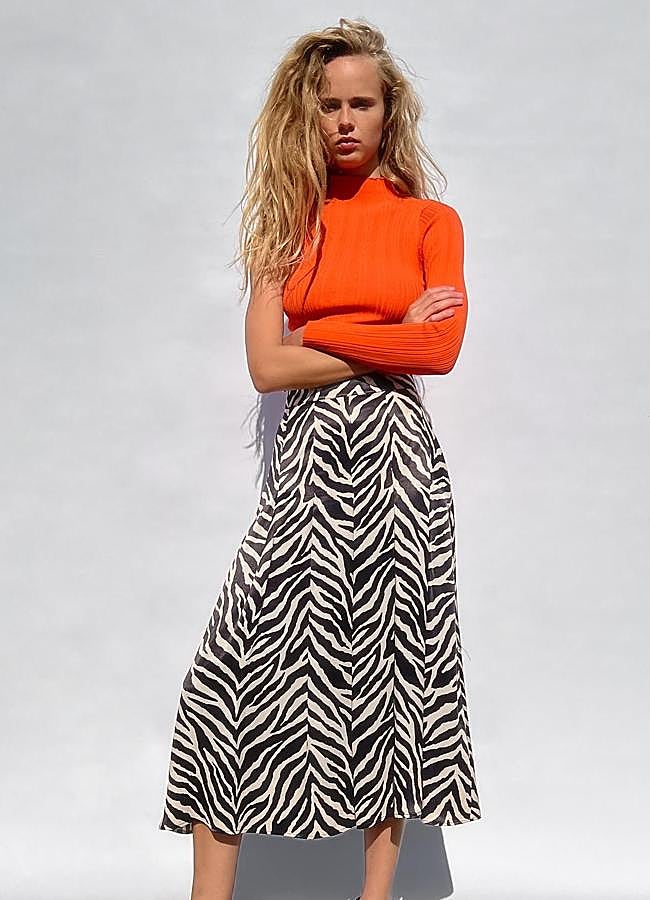 Imagen - Falda con animal print de cebra