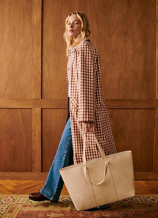 Imagen - Gabardina con estampado de vichy