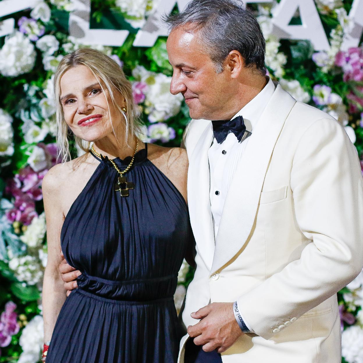 Eugenia Martínez de Irujo junto a su esposo, Narcís Rebollo. 