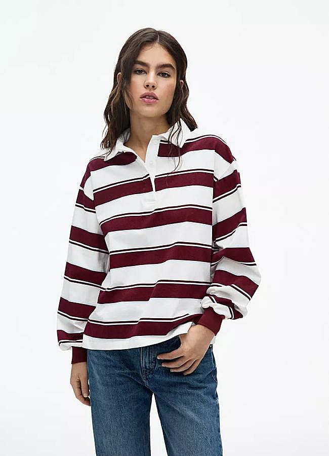 Imagen - Polo de rayas estilo varsity