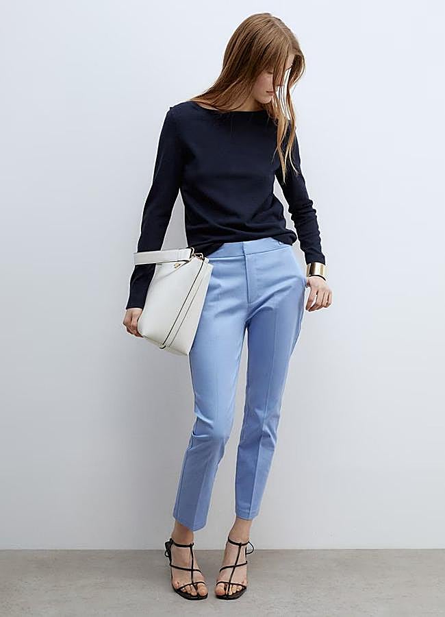 Imagen - Pantalones capri azul bebé de vestir