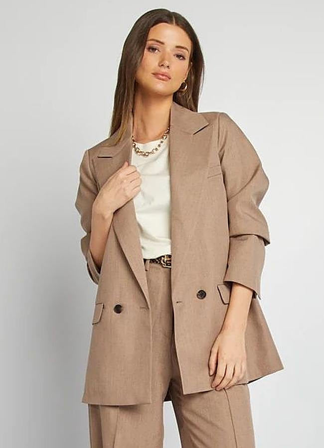 Imagen - Blazer marrón tostado cruzada