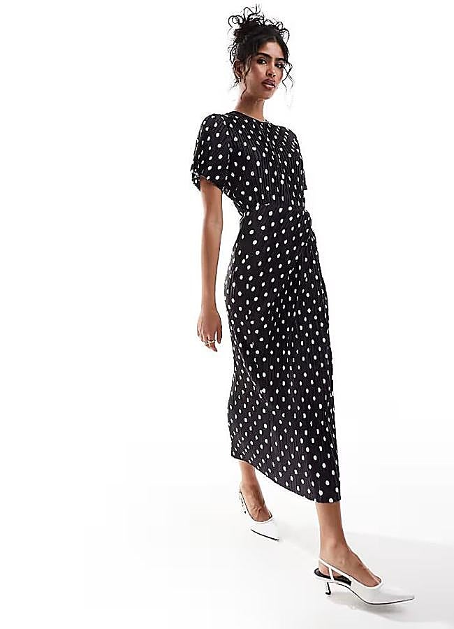 Imagen - Vestido de lunares midi con nudo