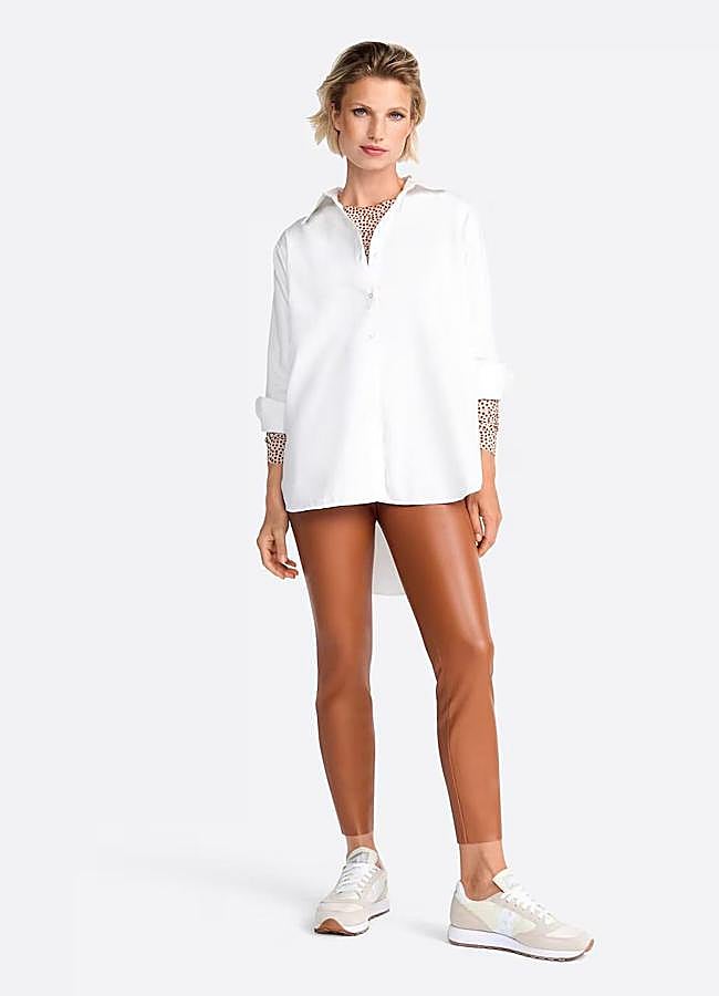 Imagen - Pantalones marrones efecto piel skinny