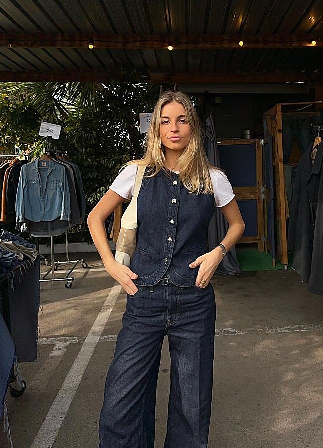 Imagen - Traje denim con chaleco de vestir y pantalones vaqueros/@ionakoa_