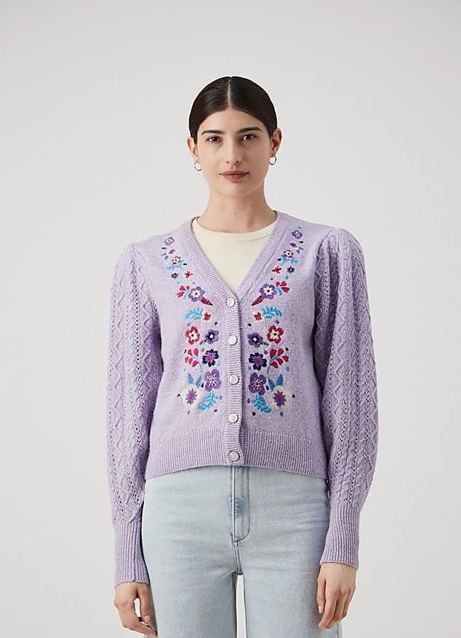 Imagen - Cárdigan bordado con mangas abullonadas