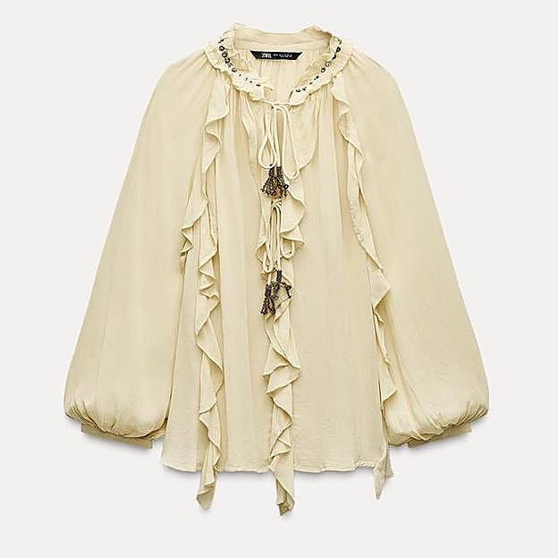 Camisa romántica volantes (35,95€)