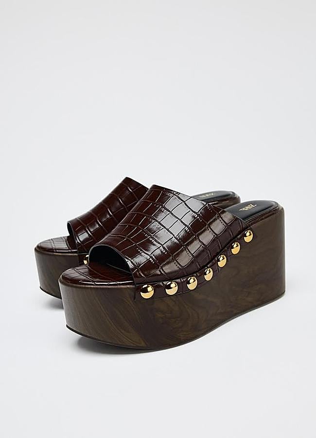 Imagen - Mules con plataforma de madera efecto coco