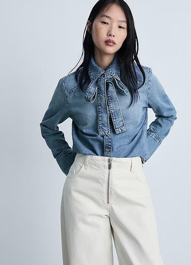 Imagen - Camisa vaquera con lazada