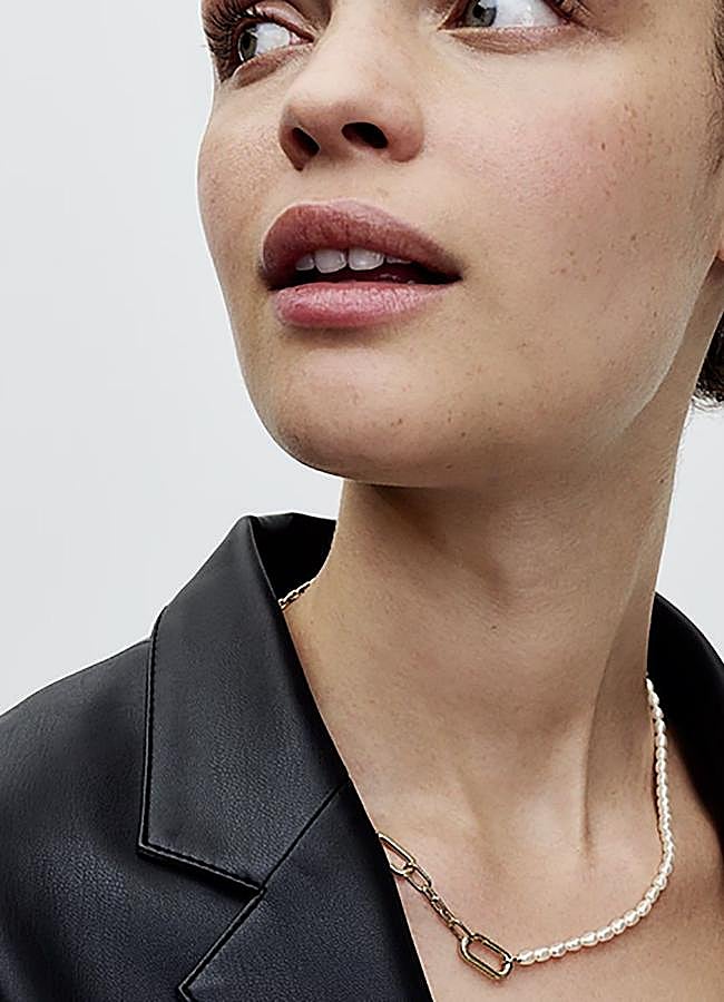 Imagen - Collar de perlas combinado con cadena