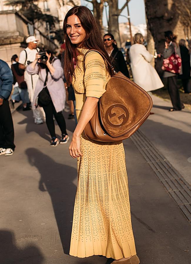Imagen - La empresaria e influencer Gala González con un bolso XXL de Gucci. Foto: Launchmetrics Spotlight.
