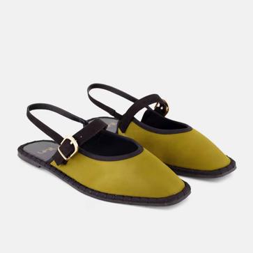 Imagen secundaria 1 - Bailarina de mujer destalonada de Unit en rosa, verde militar y azul marino (25€)