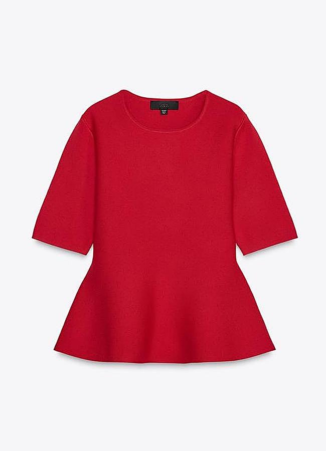 Imagen - Top punto liso peplum de Zara (25,95€)