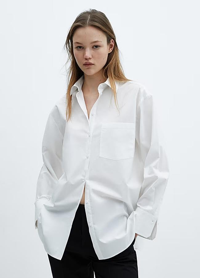 Imagen - Camisa blanca con diseño oversize de Mango Outlet